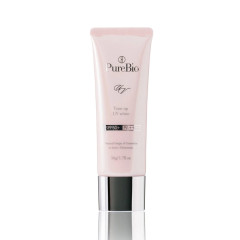 PureBio Tone up UV White / Осветляющий флюид санскрин SPF50+ PA++++