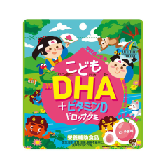 Unimat Riken Child DHA + Vitamin D Drop Gummy / Жевательные витамины с DHA и витамином D со вкусом персика