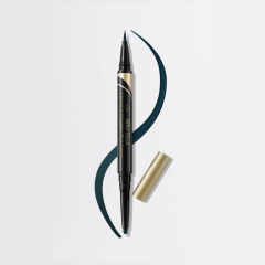 Rika Real Liquid & Creamy Eye Liner Peacock / Подводка для глаз 2 в 1 (Павлин/черная)