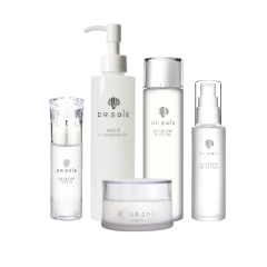 Dr.Soie Set 4:  Dr.Soie Mild Cleansing Gel, Dr.Soie Saibow  Lotion, Saibow Serum 45ml,Dr.Soie Saibow Emulsion , Dr.Soie Saibow Cream  