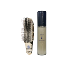 Sculp brush 4 (Sculp brush world premium SHORT Gold короткая  Расчёска gold, Cosmec KERA Heat Emulsion super smooth)