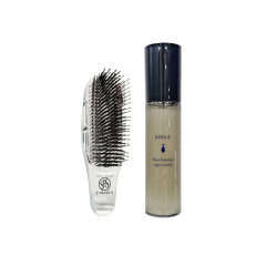 Sculp brush 5 (Sculp brush world premium SHORT  короткая  Расчёска серебро  PLUS SHOT, Cosmec KERA Heat Emulsion super smooth)